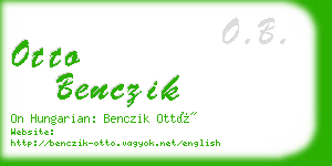 otto benczik business card